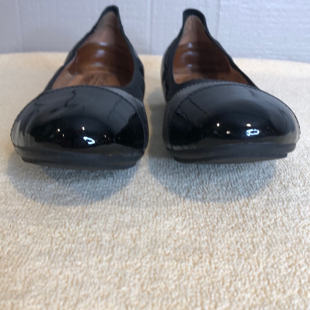 Josef Siegel Womens US8 Pippa Basalt Metallic Leather Slip On Ballet Flats Shoes - Picture 5 of 10